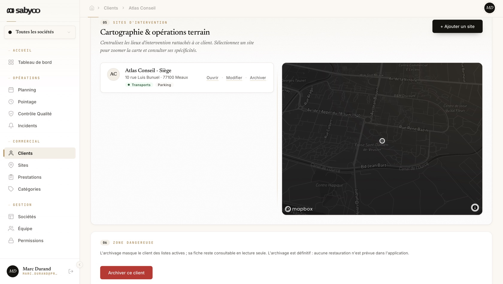Le module Sites de Sabyoo